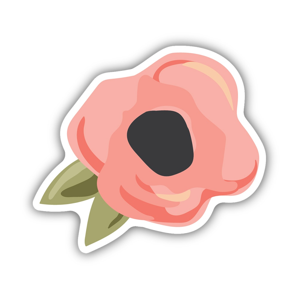 Stickers Northwest, Stickers, Art & School, 3", Coral Flower, 521397